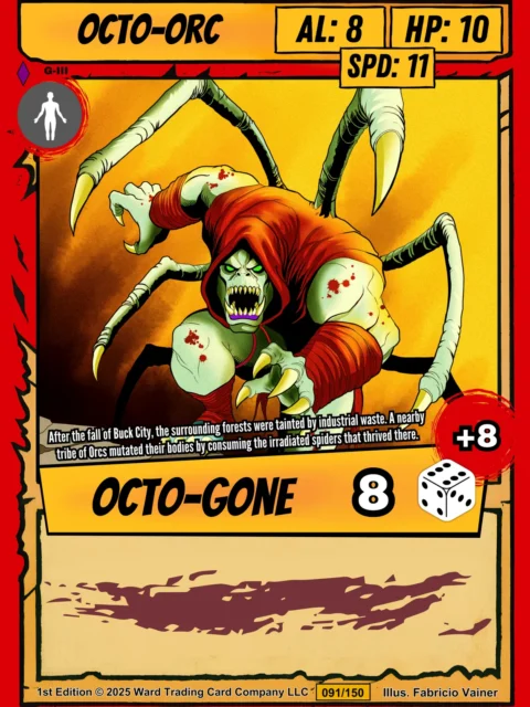 Alternative view of Octo Orc Fantasy Canvas Artwork from Ward TCG