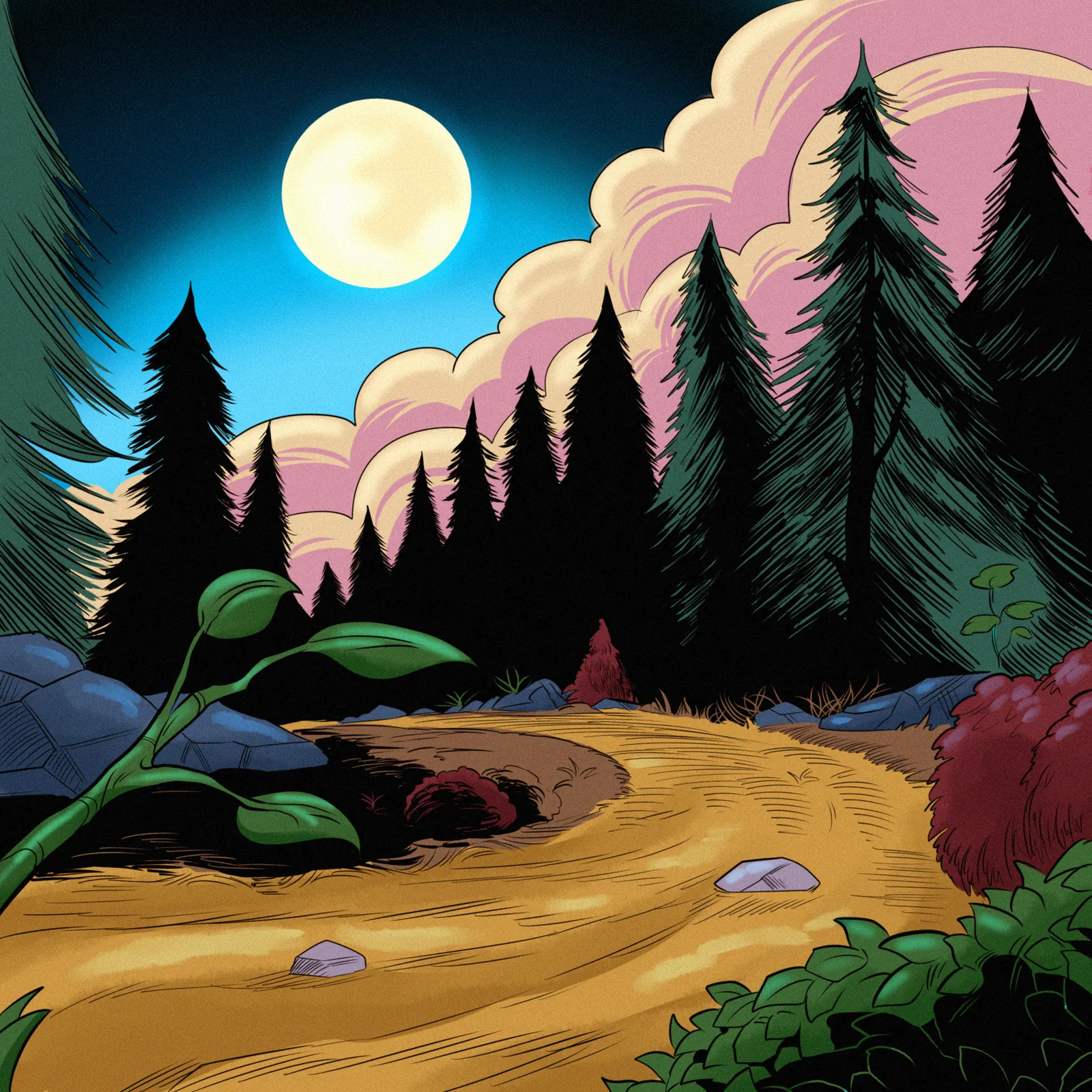 Old Logging Road Art Fantasy Canvas Artwork from Ward TCG - Image 2