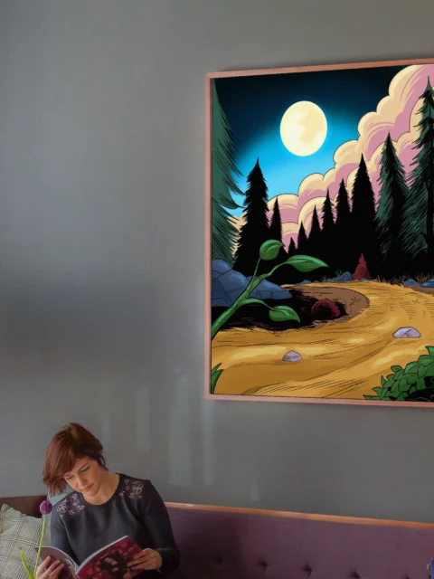 Old Logging Road Art Fantasy Canvas Artwork from Ward TCG