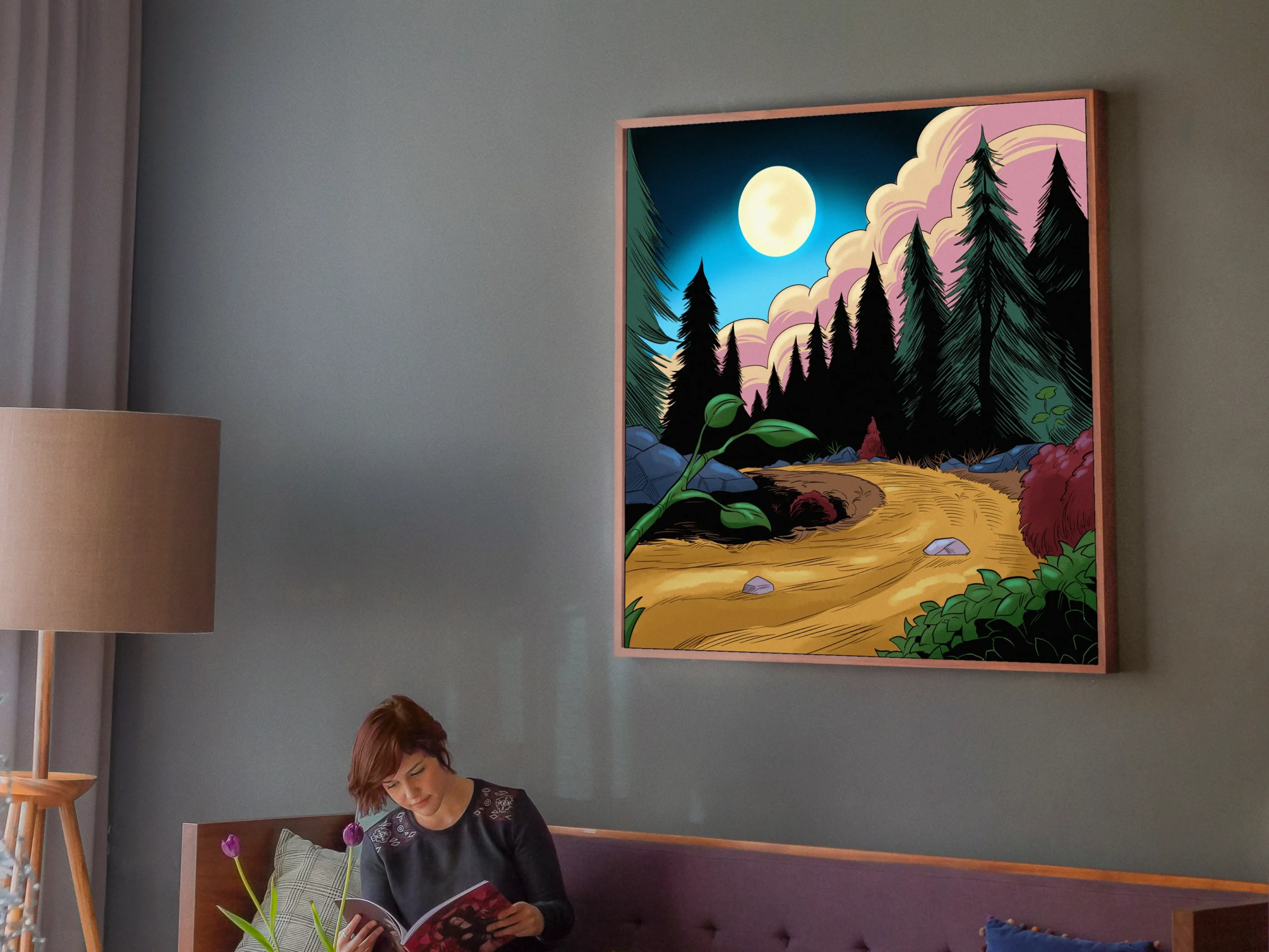 Old Logging Road Art Fantasy Canvas Artwork from Ward TCG