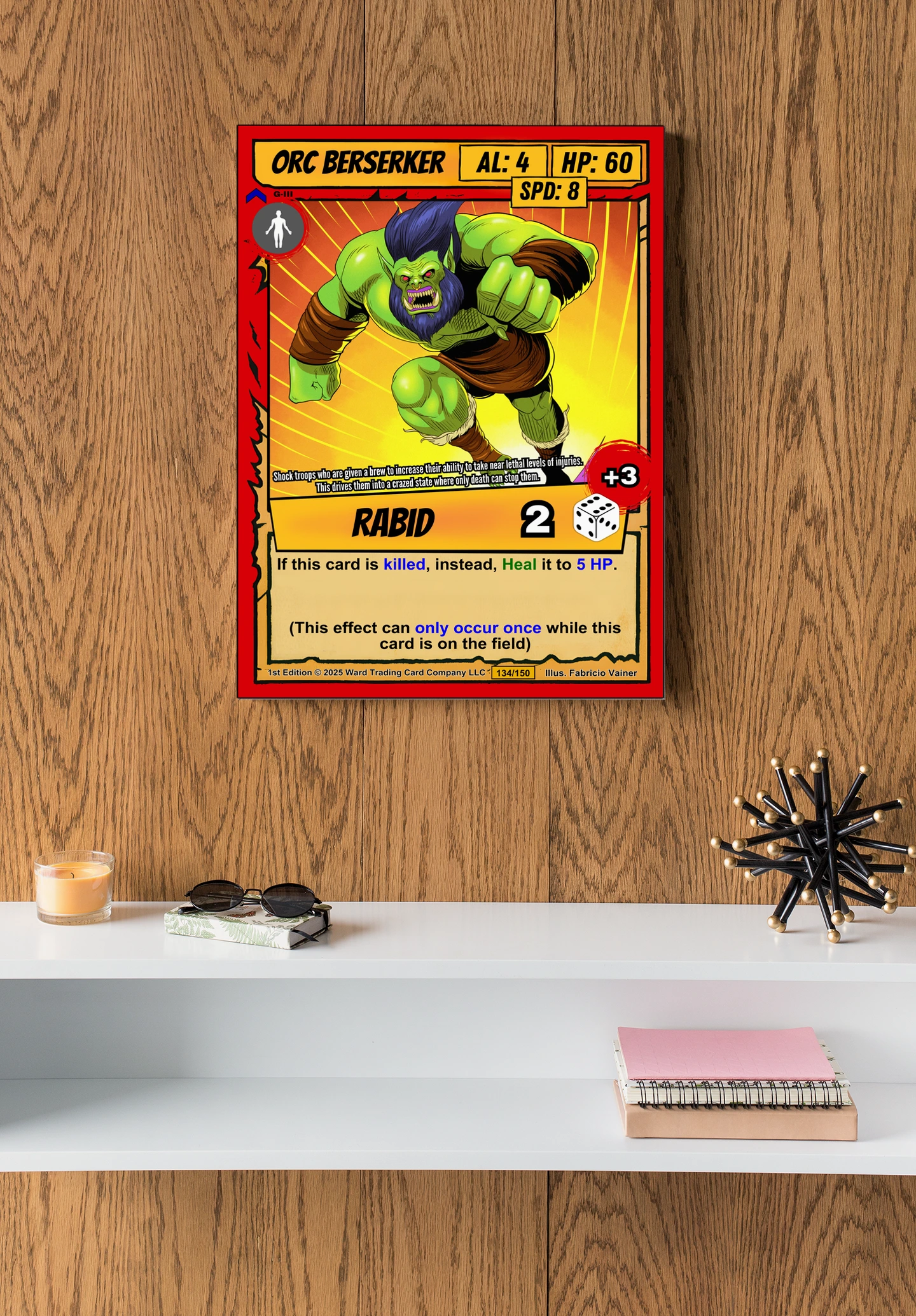 Orc Berserker Canvas Art Print from Ward TCG - Image 5