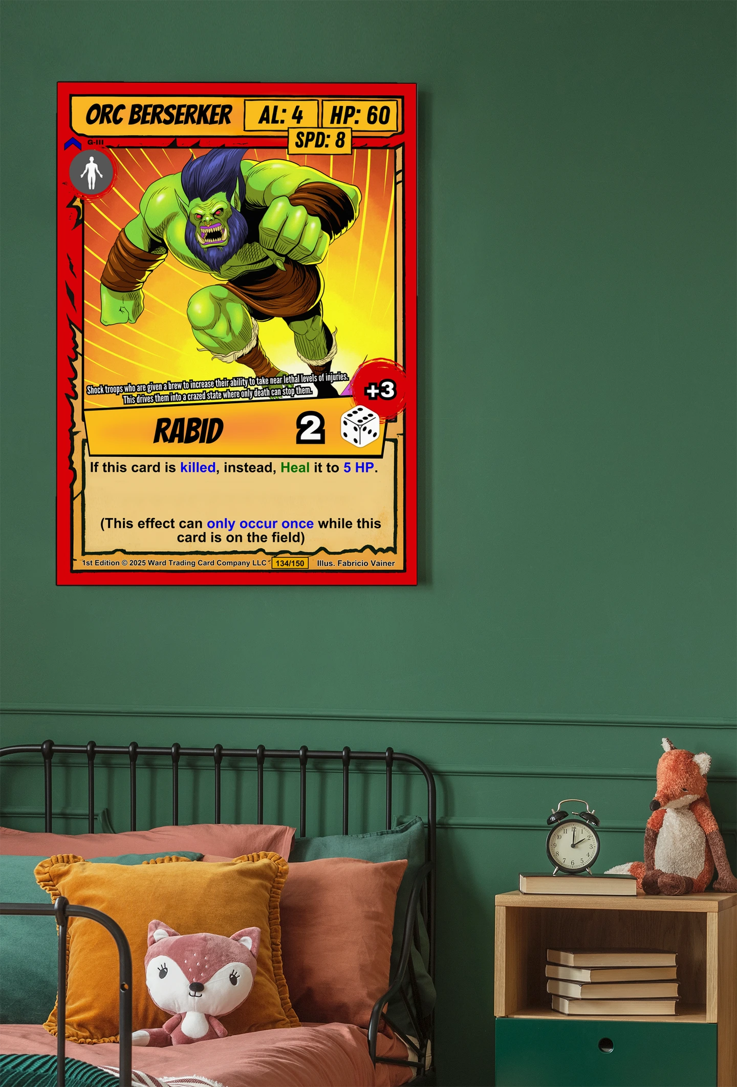 Orc Berserker Canvas Art Print from Ward TCG - Image 4