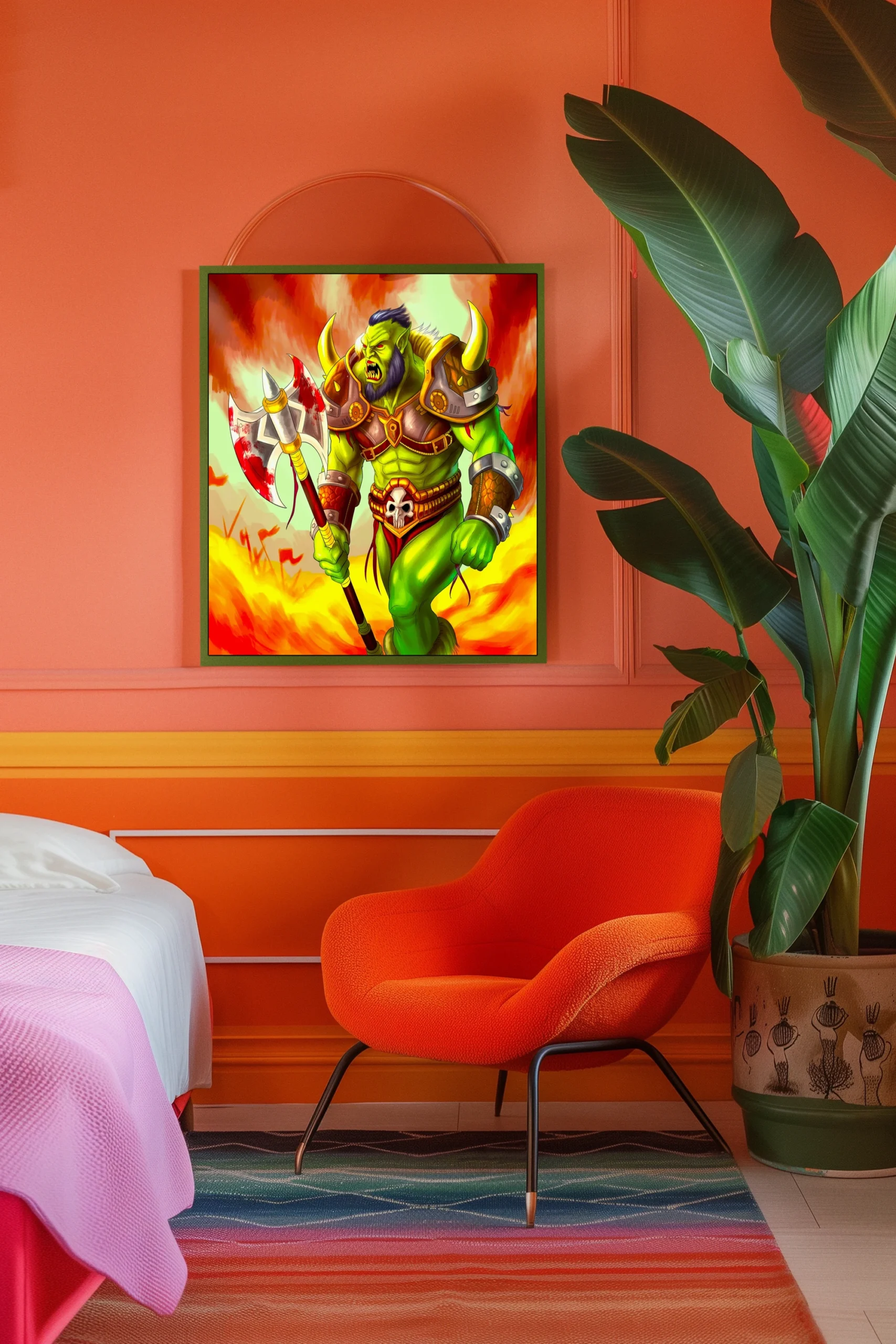 Orc Champion Art Canvas Art Print from Ward TCG - Image 4