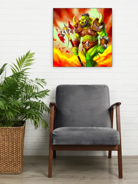 Orc Champion Art Canvas Art Print from Ward TCG