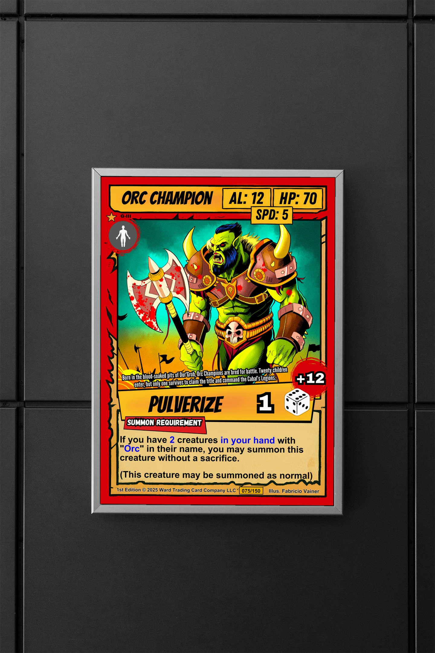 Orc Champion Fantasy Art Print from Ward TCG - Image 5