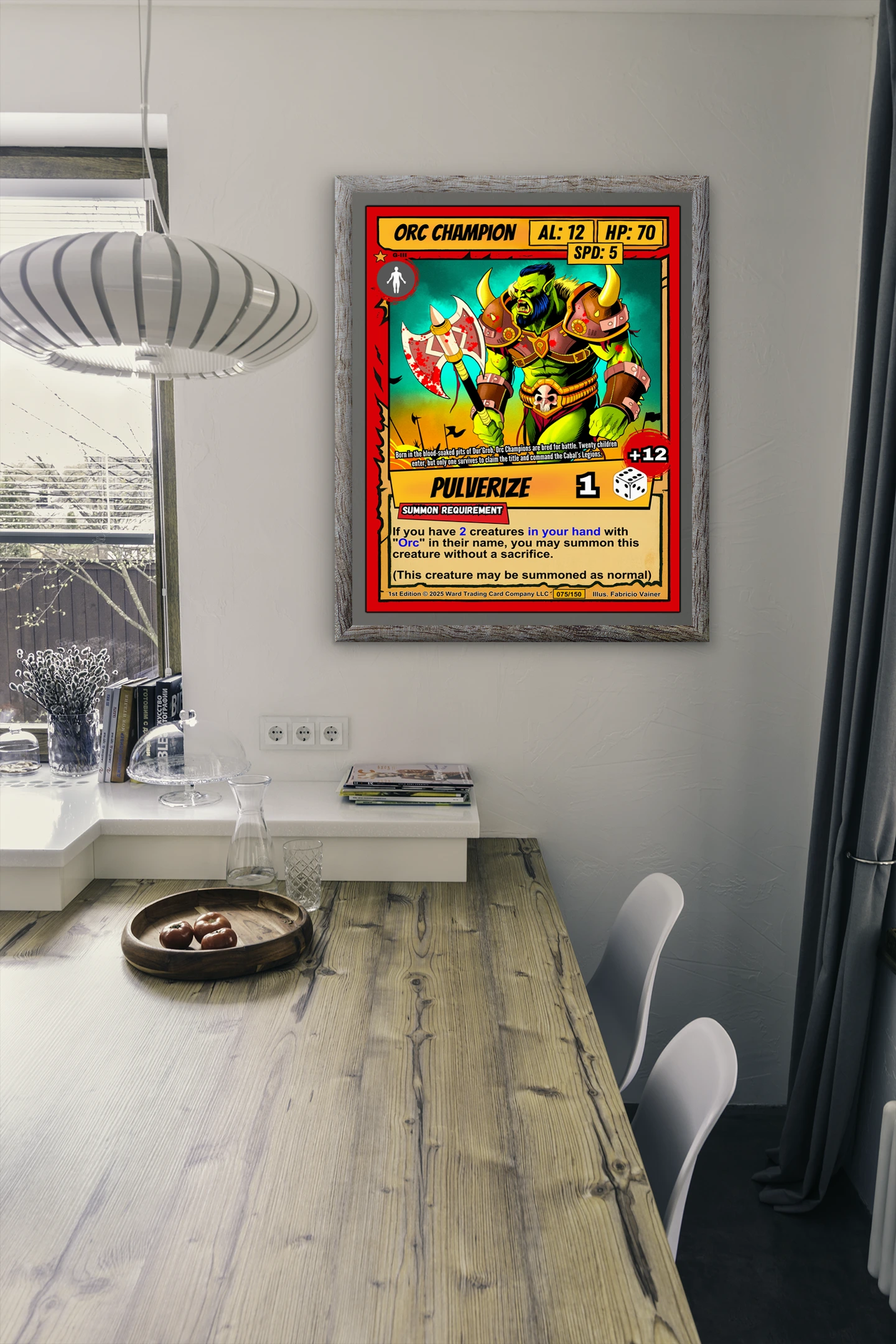 Orc Champion Fantasy Art Print from Ward TCG - Image 4