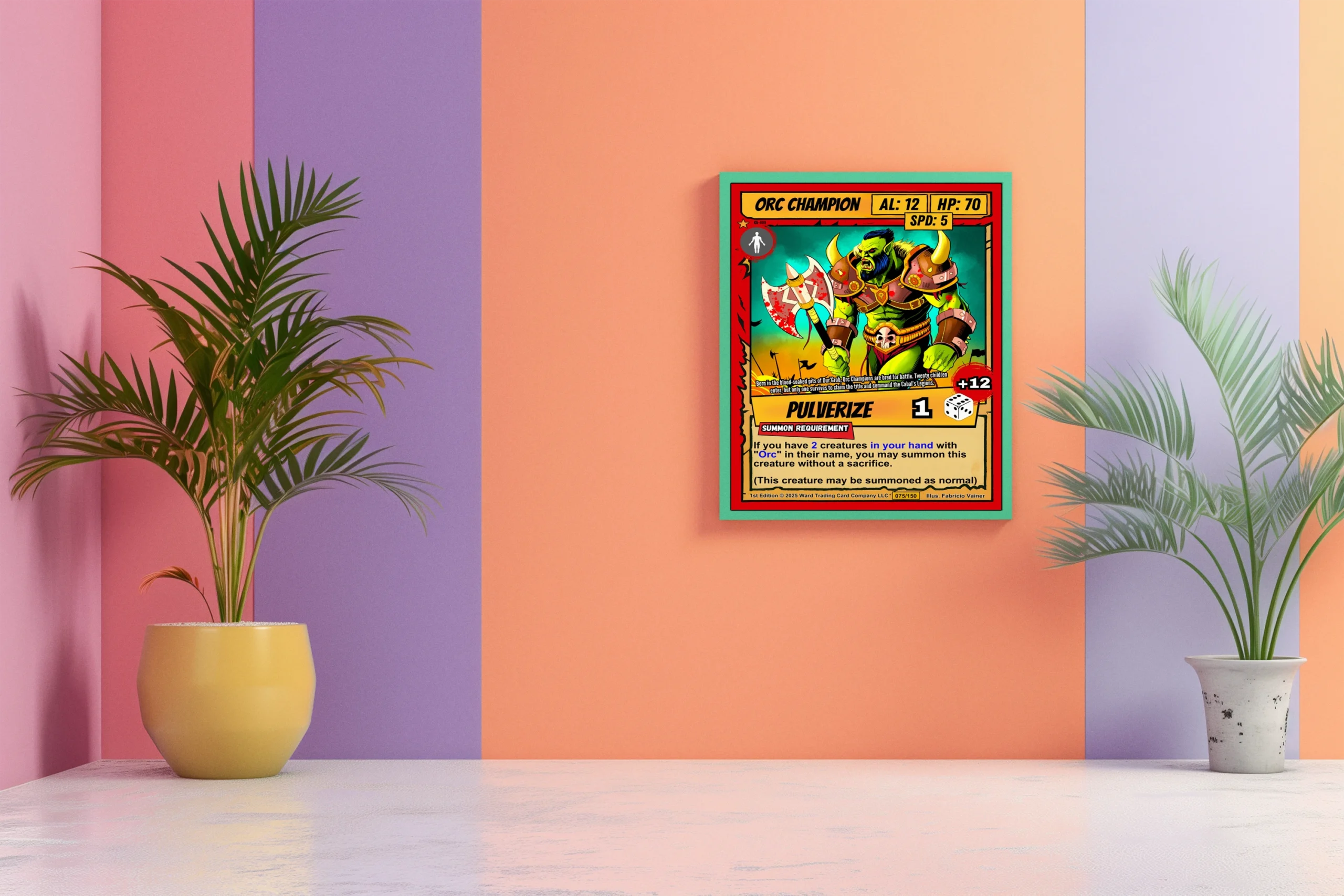 Orc Champion Fantasy Art Print from Ward TCG