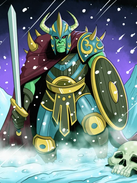 Alternative view of Orc Warrior Art Canvas Print from Ward TCG