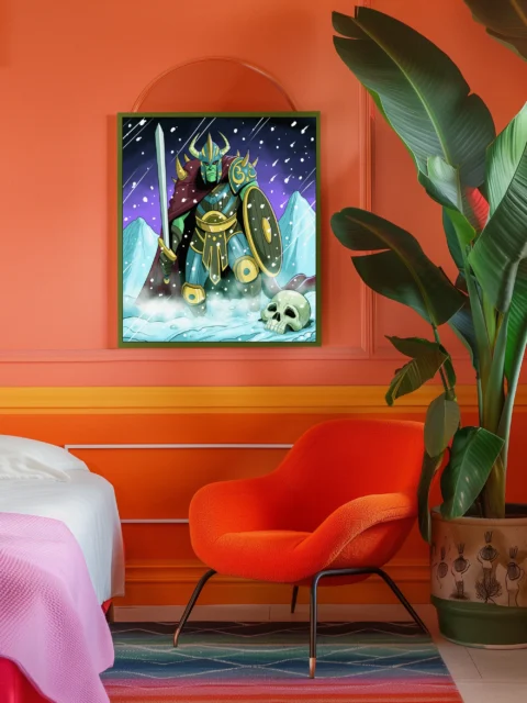 Orc Warrior Art Canvas Print from Ward TCG