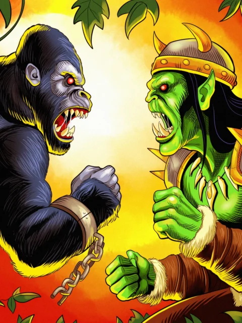 Alternative view of Orcs Vs Apes Art Gallery Canvas Print from Ward TCG