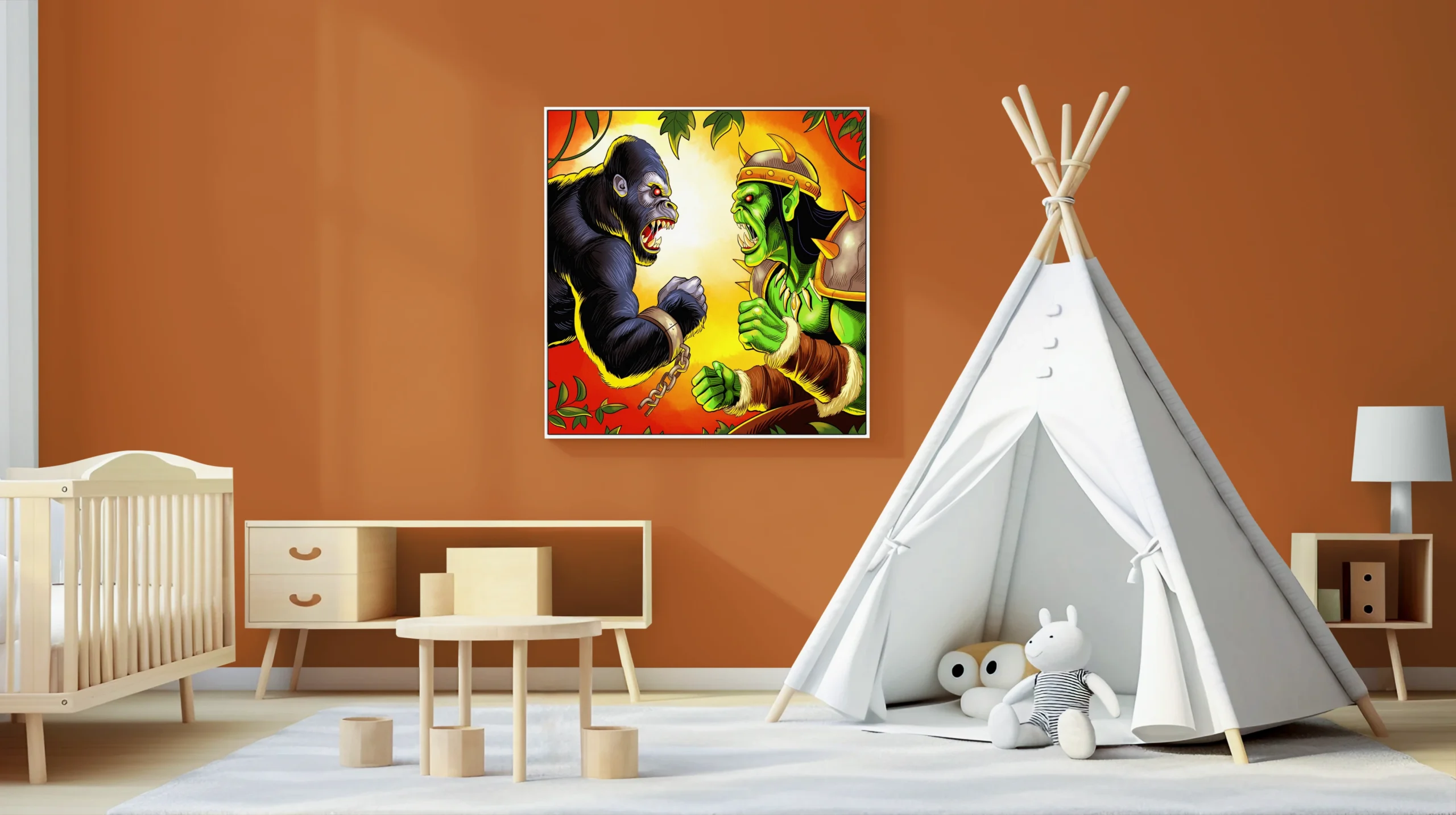 Orcs Vs Apes Art Gallery Canvas Print from Ward TCG - Image 3