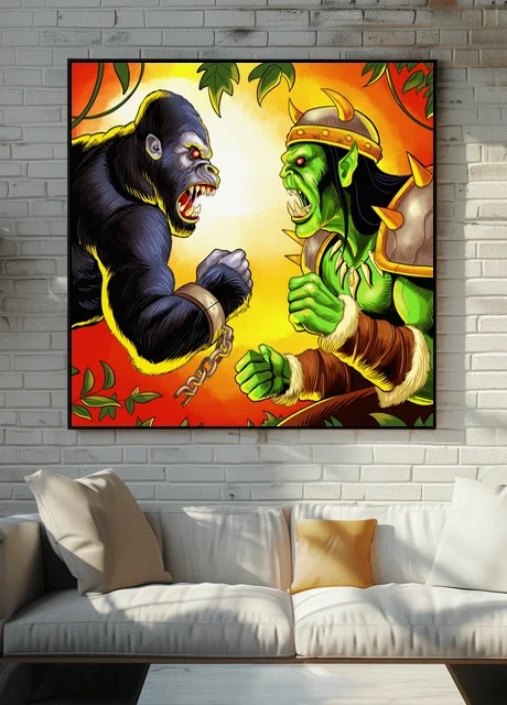 Orcs Vs Apes Art Gallery Canvas Print from Ward TCG