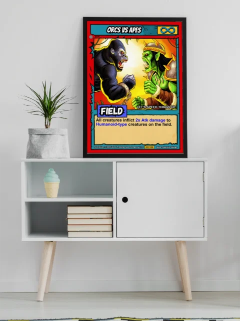 Orcs Vs Apes Fantasy Canvas Print from Ward TCG