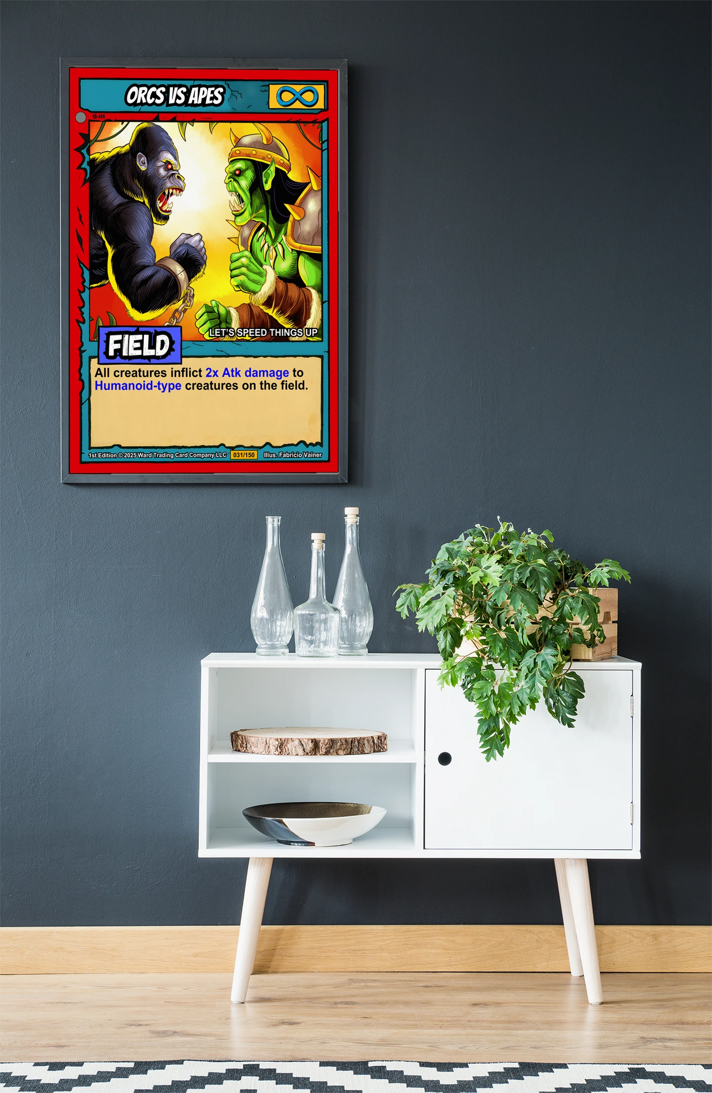 Orcs Vs Apes Fantasy Canvas Print from Ward TCG - Image 5