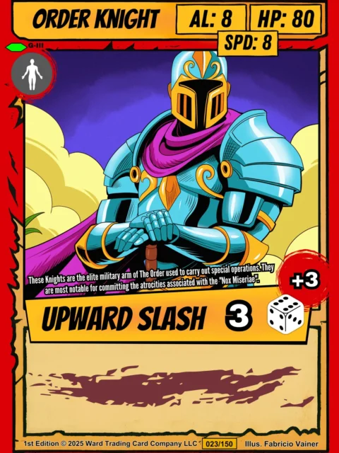 Alternative view of Order Knight Fantasy Canvas Artwork from Ward TCG