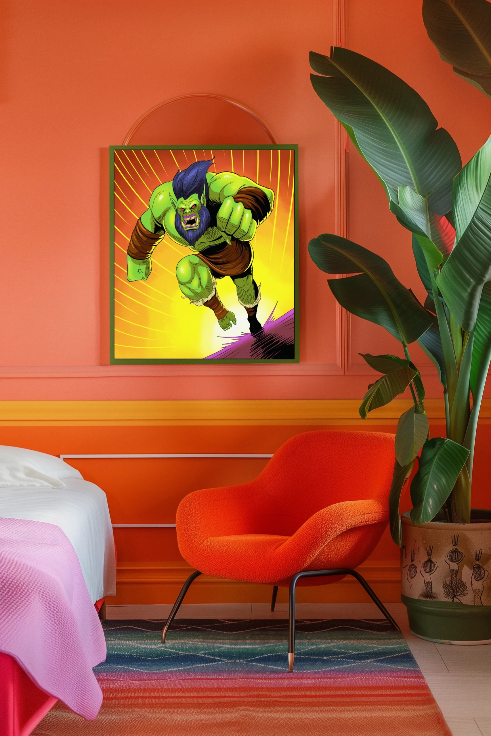 Ork Berseker Art Fine Art Canvas from Ward TCG - Image 4