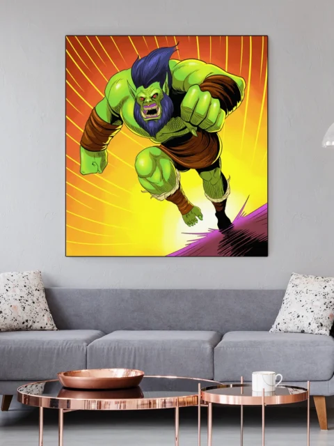 Ork Berseker Art Fine Art Canvas from Ward TCG