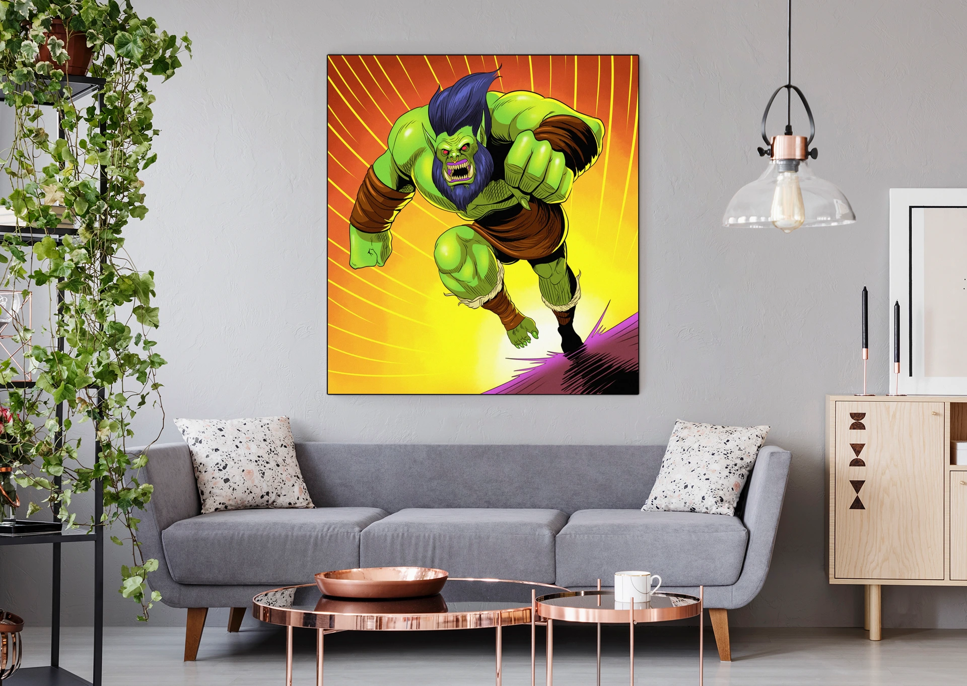 Ork Berseker Art Fine Art Canvas from Ward TCG