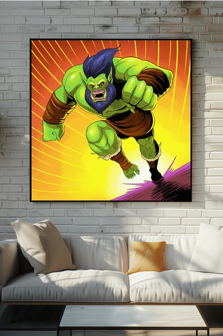 Ork Berseker Art Fine Art Canvas from Ward TCG - Image 3