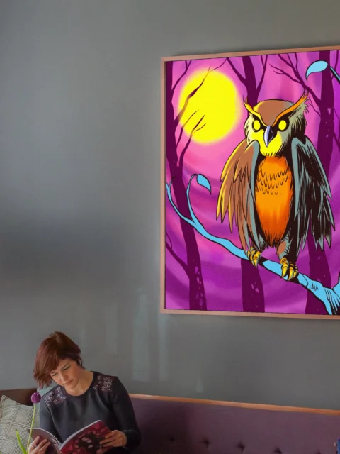 Owl Art Fantasy Canvas Artwork from Ward TCG