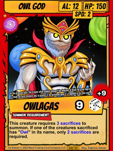 Alternative view of Owl God Fantasy Wall Art from Ward TCG