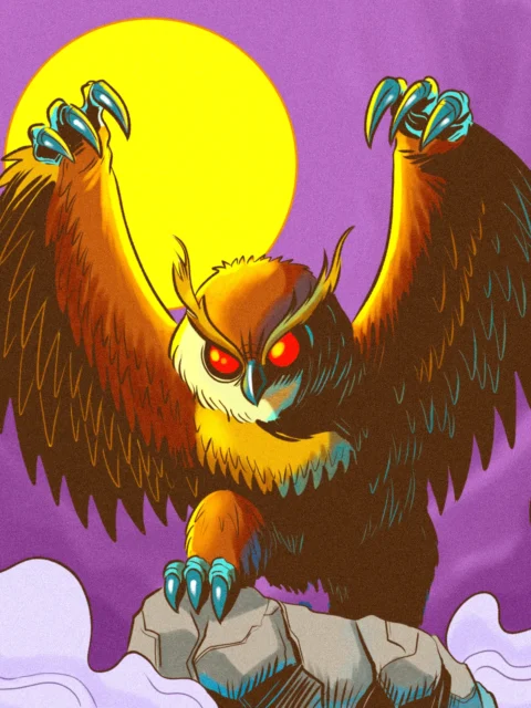 Alternative view of Owlverine Art Fine Art Canvas from Ward TCG