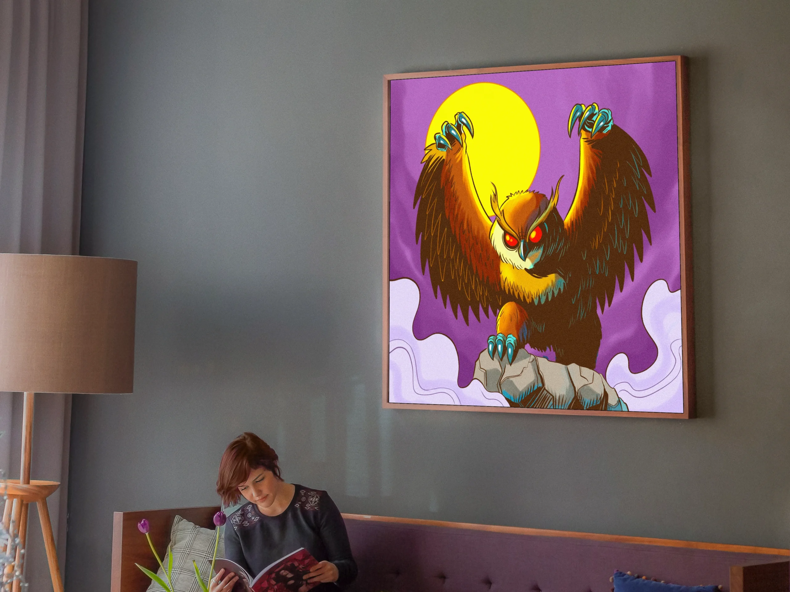 Owlverine Art Fine Art Canvas from Ward TCG - Image 4