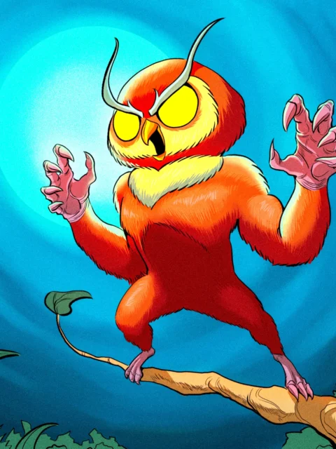 Alternative view of Owlverine Main Art Fantasy Wall Art from Ward TCG