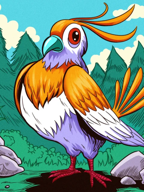 Alternative view of Peddling Partridge Art Fantasy Canvas Print from Ward TCG