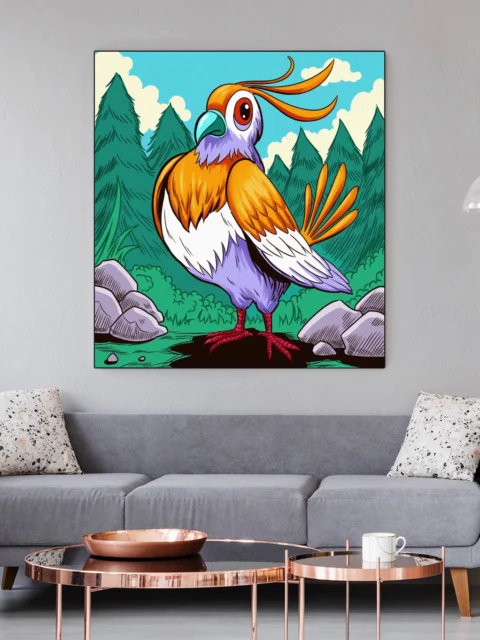 Peddling Partridge Art Fantasy Canvas Print from Ward TCG