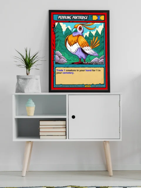 Peddling Partridge Fantasy Canvas Print from Ward TCG