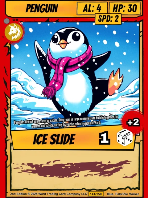Alternative view of Penguin Fantasy Canvas Artwork from Ward TCG