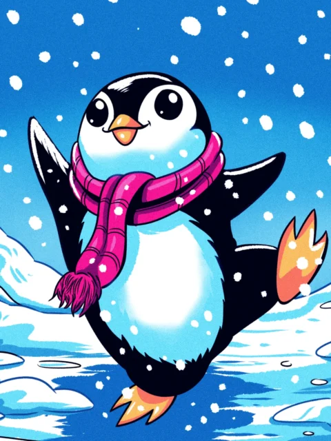 Alternative view of Penguin Art Fantasy Canvas Artwork from Ward TCG