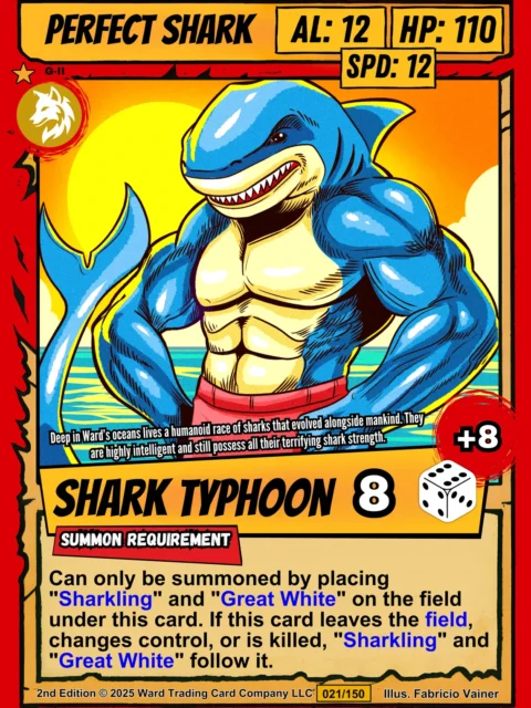 Alternative view of Perfect Shark Fine Art Canvas from Ward TCG