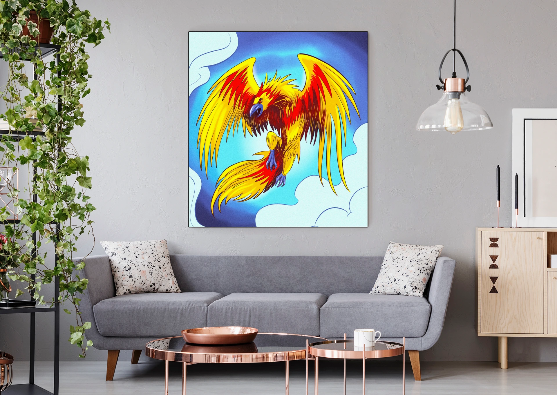 Phoenix Art Canvas Art Print from Ward TCG - Image 4