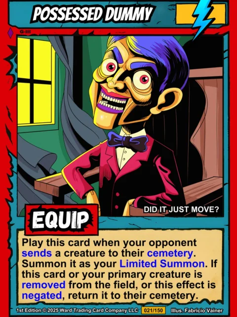 Alternative view of Possessed Dummy Canvas Wall Art from Ward TCG
