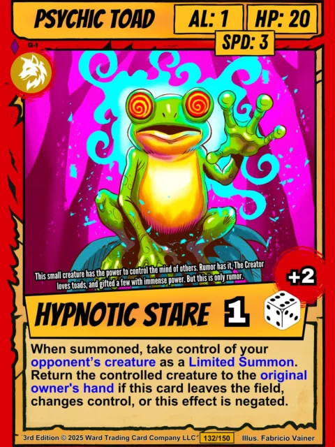 Alternative view of Psychic Toad Canvas Wall Art from Ward TCG