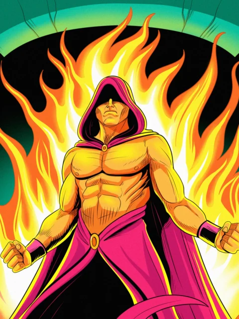 Alternative view of Pyre Lord Art Fantasy Canvas Artwork from Ward TCG