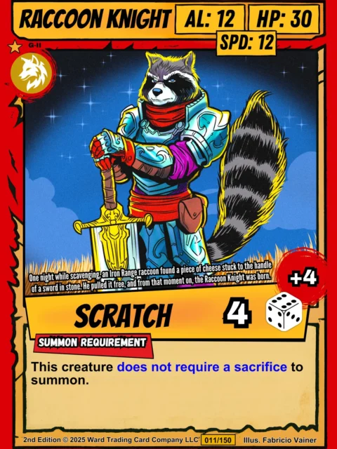 Alternative view of Raccoon Canvas Wall Art from Ward TCG