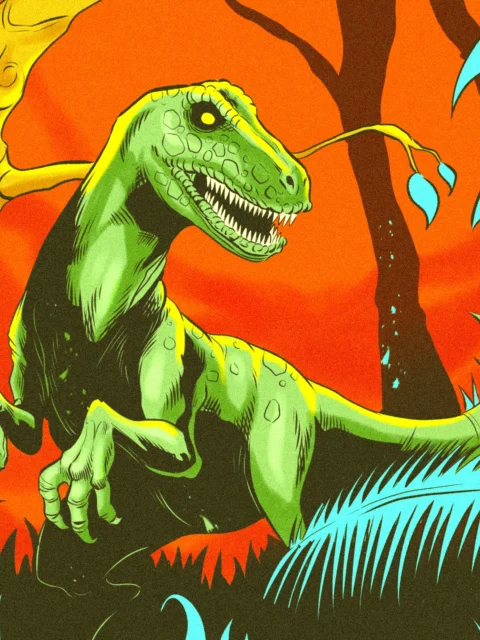 Alternative view of Raptor Art Canvas Print from Ward TCG