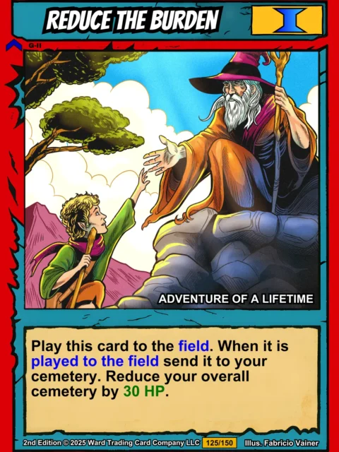 Alternative view of Reduce The Burden Canvas Print from Ward TCG