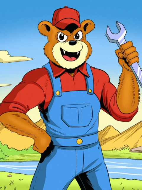 Alternative view of Repair Bear Art Fantasy Wall Art from Ward TCG