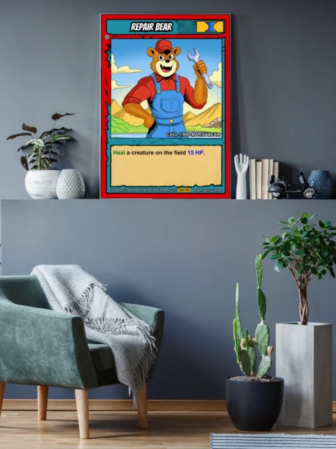 Repair Bear Fantasy Canvas Print from Ward TCG