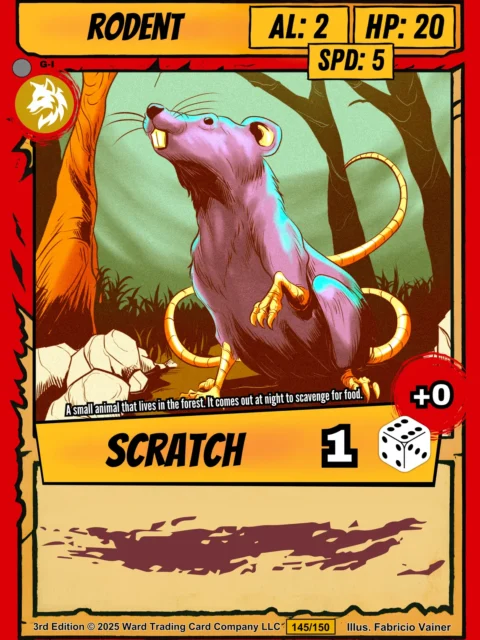 Alternative view of Rodent Fantasy Canvas Artwork from Ward TCG
