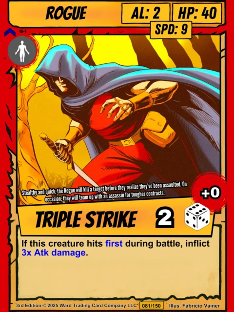 Alternative view of Rogue Fine Art Canvas from Ward TCG