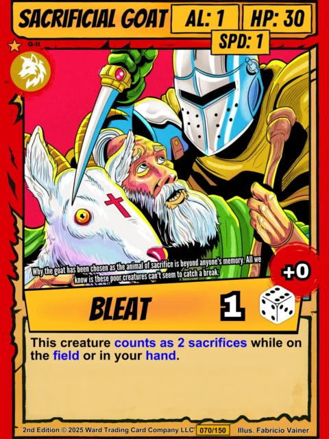 Alternative view of Sacrificial Goat Fantasy Canvas Artwork from Ward TCG