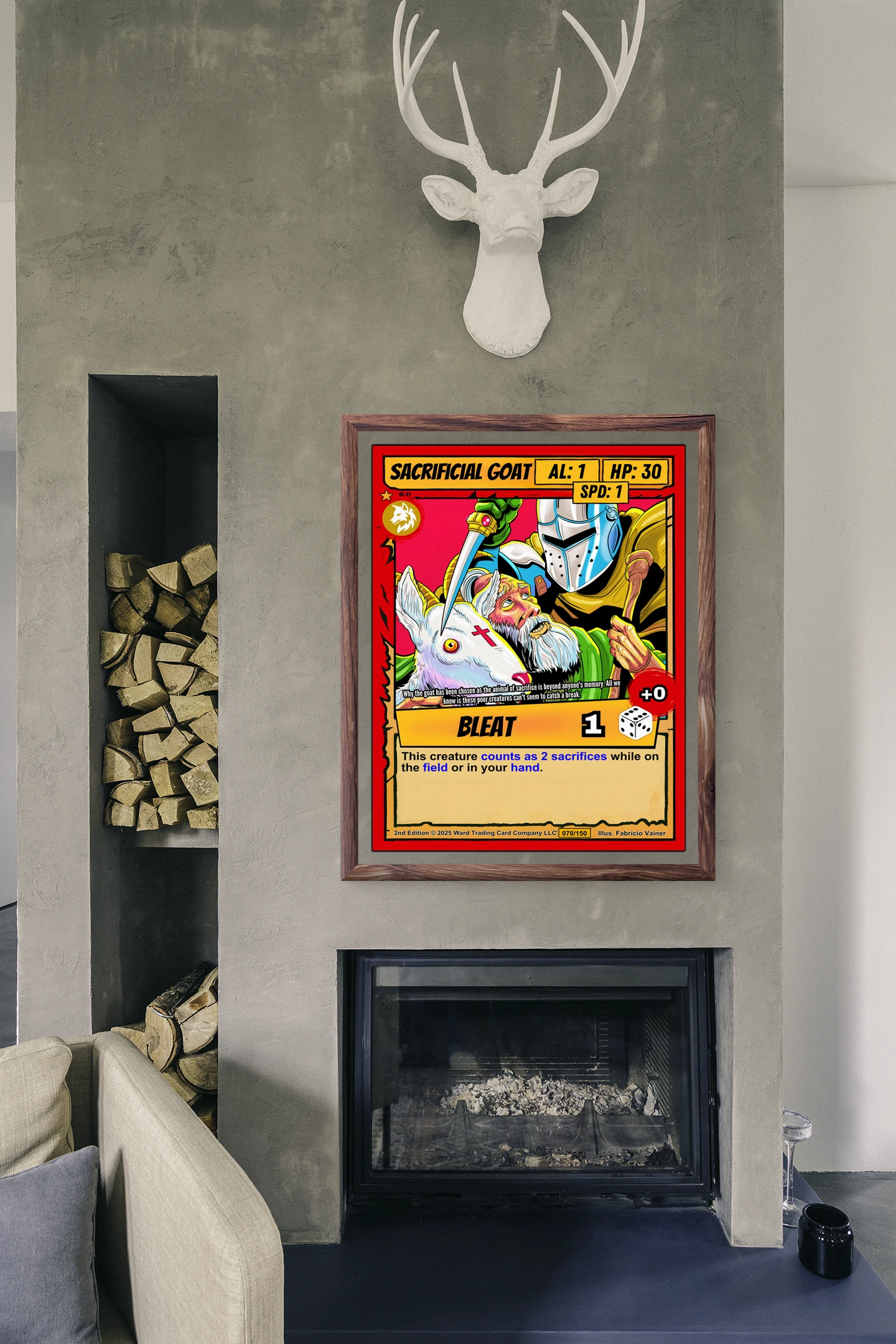 Sacrificial Goat Fantasy Canvas Artwork from Ward TCG - Image 5