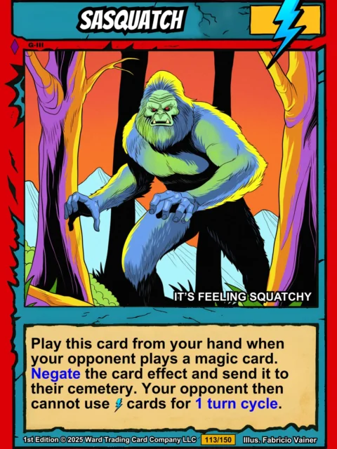 Alternative view of Sasquatch Fantasy Canvas Artwork from Ward TCG