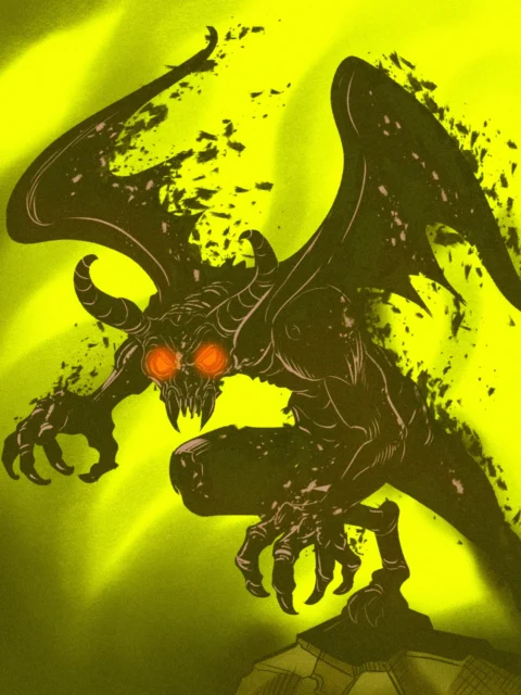 Alternative view of Shadow Demon Art Fantasy Art Print from Ward TCG