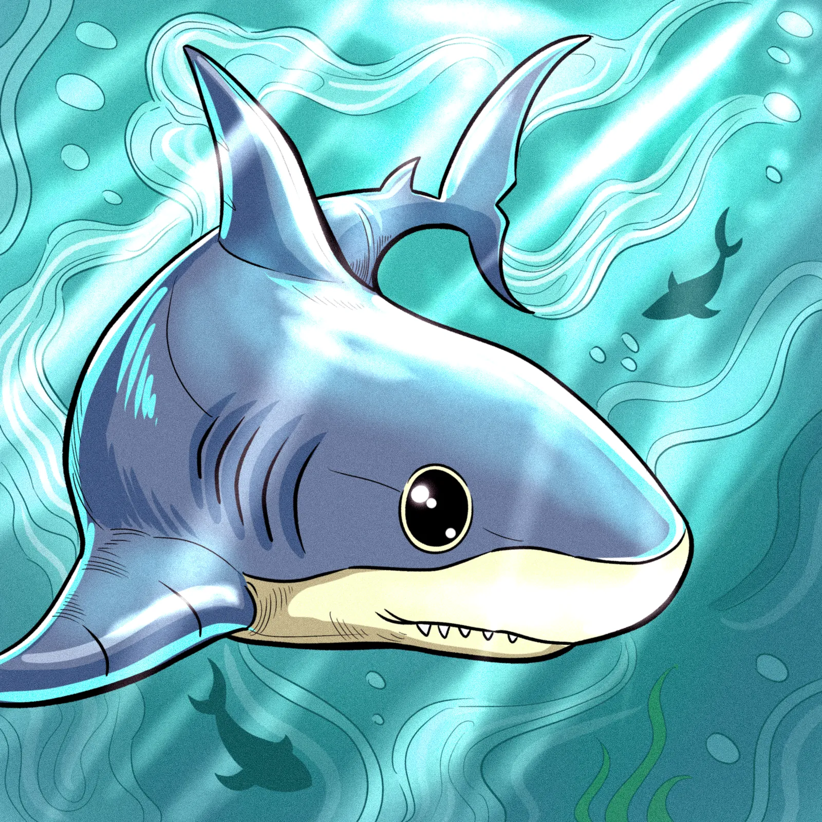 Sharkling Art Canvas Art Print from Ward TCG - Image 2